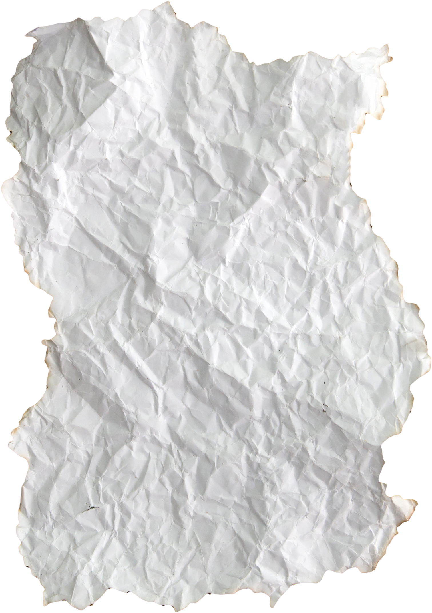 white crumpled  paper